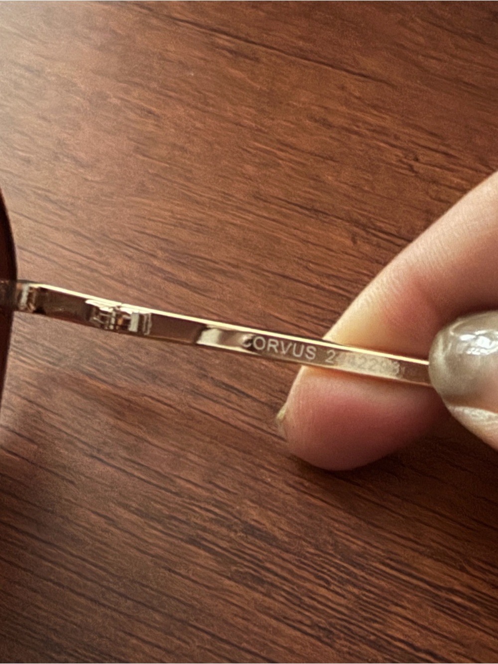 Gold Metal Aviator Sunglasses with Brown Gradient Lenses - Picture 3 of 6